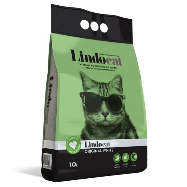 Lindocat Original İnce Taneli Kokusuz Topaklanan Kedi Kumu 1 Adet 10 Lt ürünü görseli