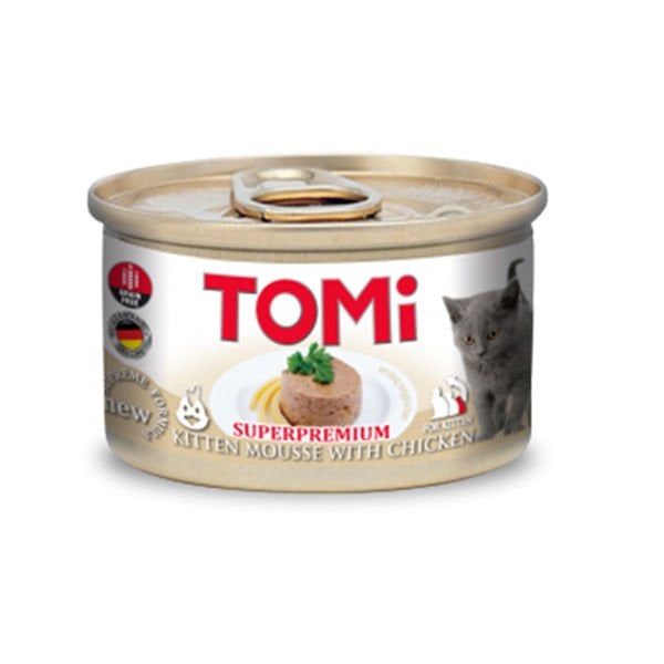 Tomi Kıyılmış Tavuklu Tahılsız Yavru Konserve Kedi Maması 85 Gr yaş konserve kedi maması