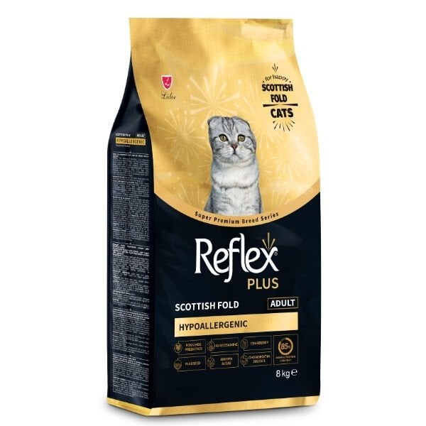 Reflex Plus Scottish Fold Hypoallergenic Tavuklu Yetişkin Kedi Maması 8 Kg - Kuru Kedi Maması