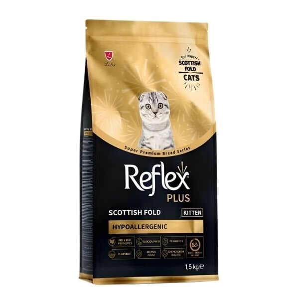Reflex Plus Scottish Fold Hypoallergenic Tavuklu Yavru Kedi Maması 1.5 Kg - Kuru Kedi Maması