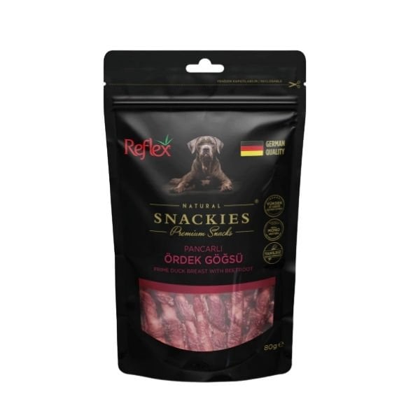 Reflex Snackies Natural Pancarlı Ördek Göğsü Tahılsız Köpek Ödül Maması 1 Adet 80 Gr - Köpek Ödül Maması