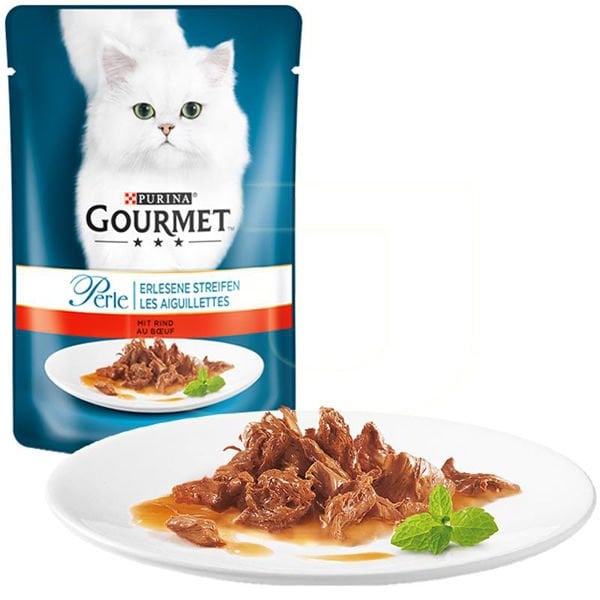 Gourmet Perle Izgara Sığır Etli Yaş 1 Adet 85 Gr yaş konserve kedi maması