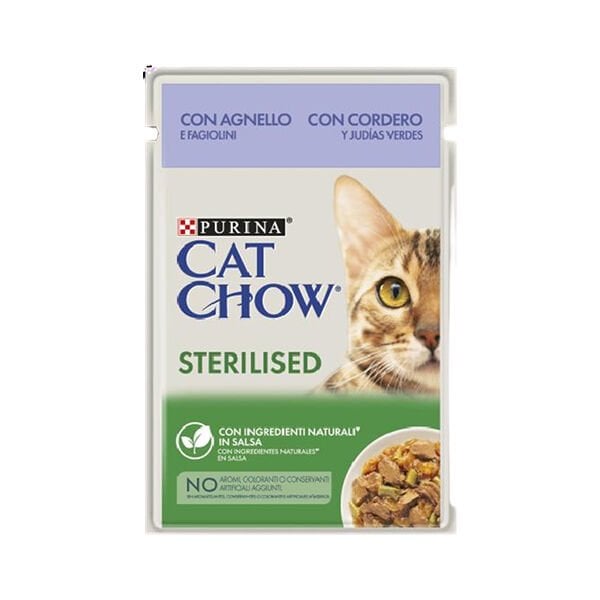 Cat Chow Sterilised Kuzu Etli Kısırlaştırılmış Konserve Kedi Maması 1 Adet 85 Gr yaş konserve kedi maması