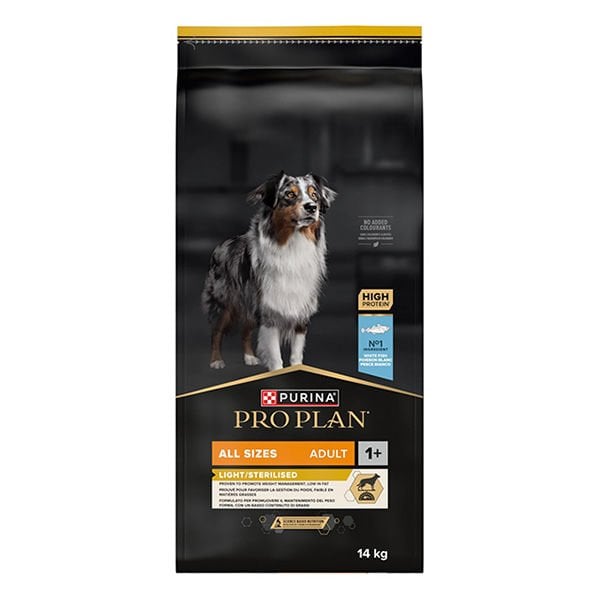 Pro Plan Light Sterilised Beyaz Balıklı Kısırlaştırılmış Yetişkin Köpek Maması 14 Kg - Kuru Köpek Maması