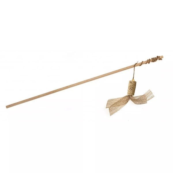 Aquael Ecomfy Toy Gaia Rod Ahşap Kedi Oltası Oyuncağı 50 Cm - Kedi Oyuncağı