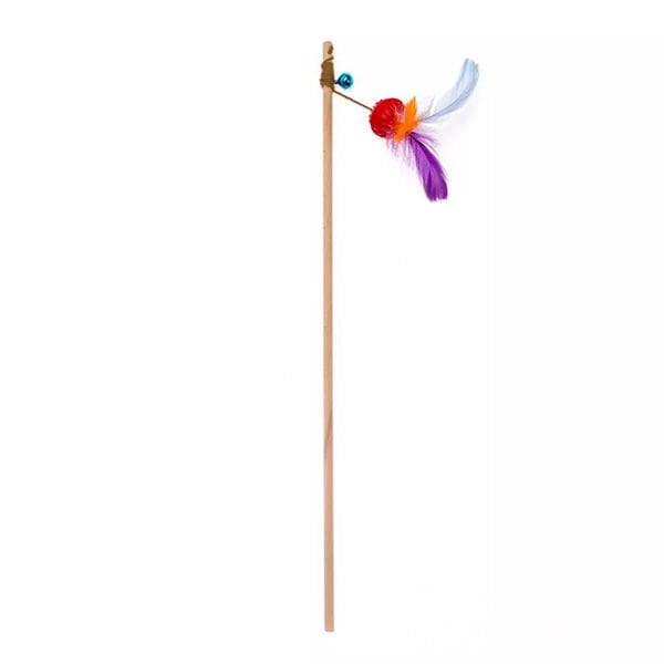 Aquael Ecomfy Toy Gaia Rod Ball Tüylü Kedi Oltası Oyuncağı 50 Cm - Kedi Oyuncağı