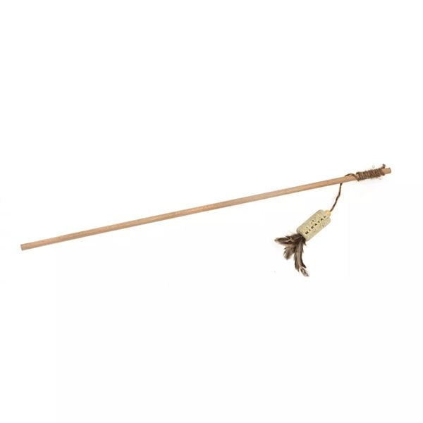 Aquael Ecomfy Toy Gaia Rod Tüylü Mantar Kedi Oltası Oyuncağı 50 Cm - Kedi Oyuncağı