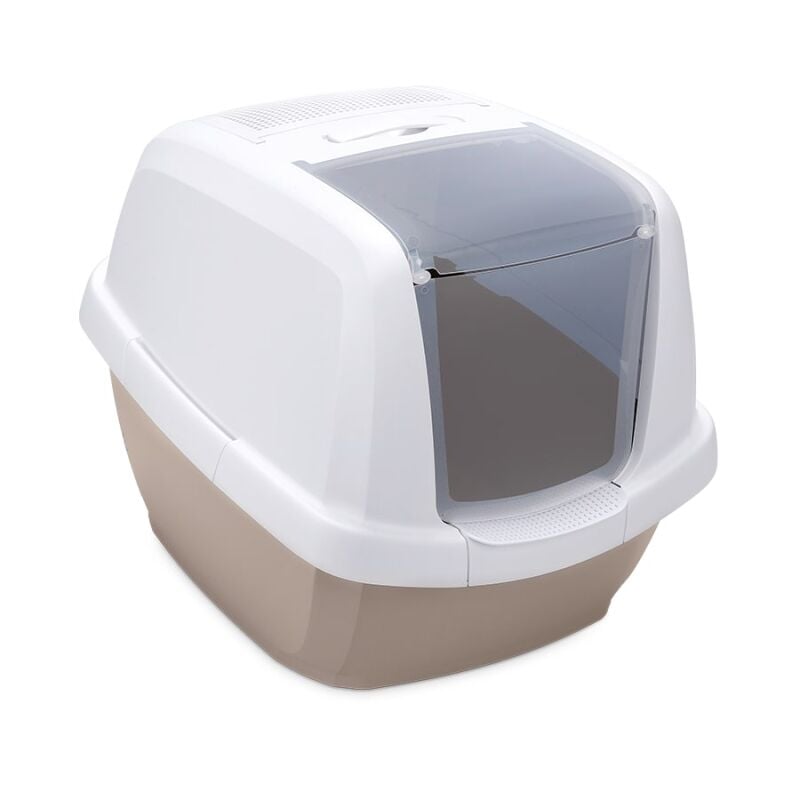 İmac Maddy Üstü Açılır Kapalı Kedi Tuvaleti Beyaz/Bej 65x47.5x47.5 Cm ürün görseli
