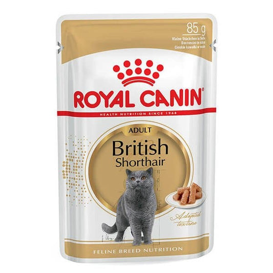 Royal Canin British Shorthair Adult Pouch Yaş Kedi Maması 1 Adet 85 Gr yaş konserve kedi maması