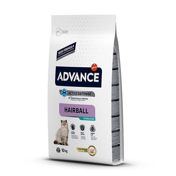 Advance Hairball Tüy Yumağı Önleyen Hindili Kısır Kedi Maması 10 Kg - Kuru Kedi Maması