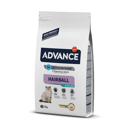 Advance Hairball Tüy Yumağı Önleyen Hindili Kısır Kedi Maması 3 Kg - Kuru Kedi Maması
