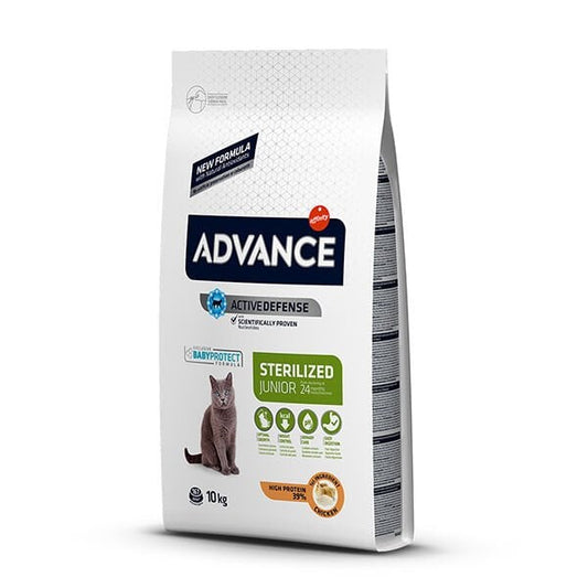 Advance Junior Sterilised Tavuklu Kısırlaştırılmış Genç Kedi Maması 10 Kg - Kuru Kedi Maması