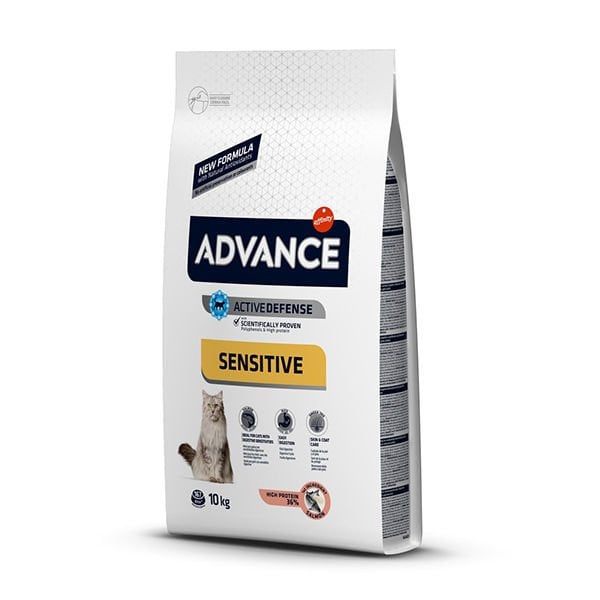 Advance Sensitive Somonlu Hassas Yetişkin Kedi Maması 10 Kg - Kuru Kedi Maması