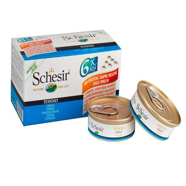 Schesir Multipack Tuna Konserve Kedi Maması 1 Adet 6x50 Gr yaş konserve kedi maması