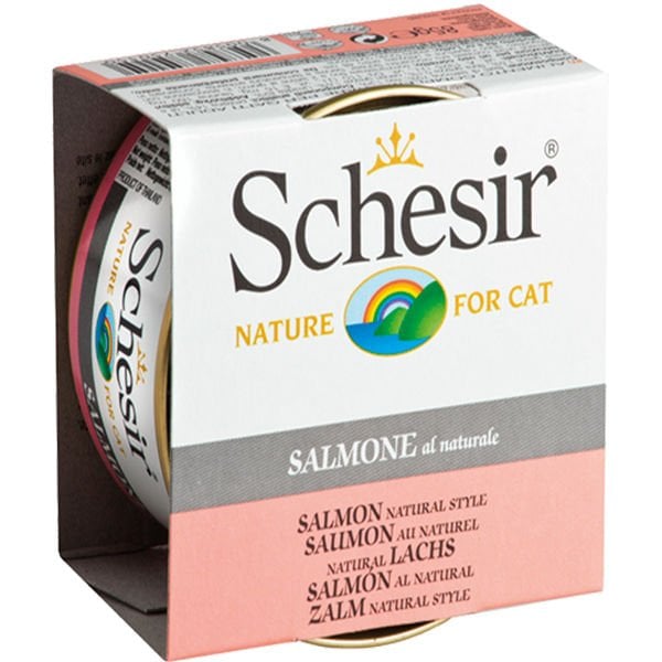 Schesir Somonlu Naturel Konserve Kedi Maması 1 Adet 85 Gr yaş konserve kedi maması