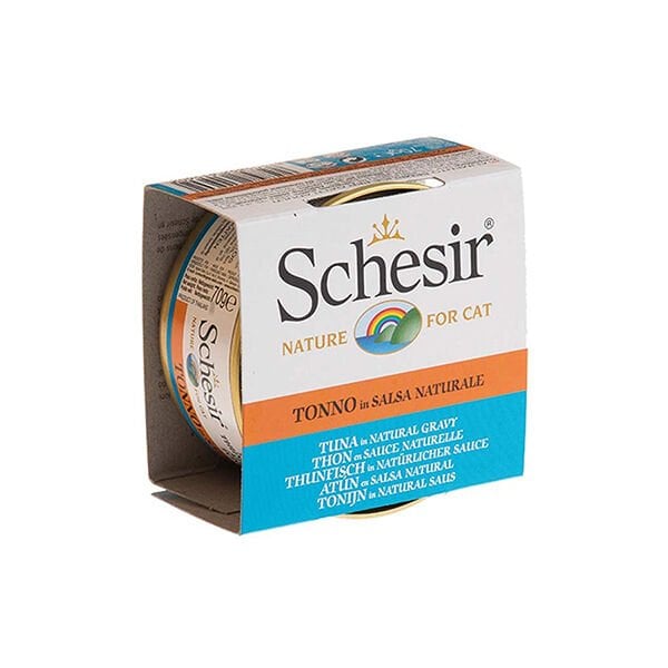 Schesir Broth Naturel Sauce Ton Balıklı Pouch Yetişkin Konserve Kedi Maması 1 Adet 70 Gr yaş konserve kedi maması
