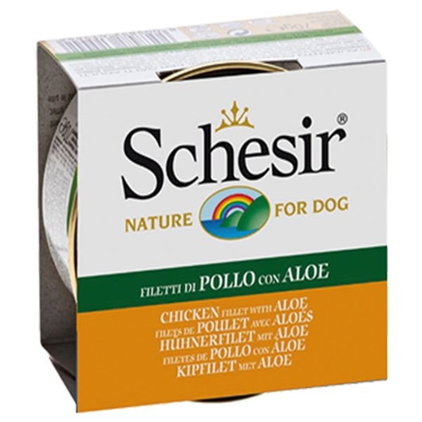 Schesir Aloevera ve Tavuklu Jöleli Konserve Köpek Maması 1 Adet 150 Gr - Konserve Köpek Maması