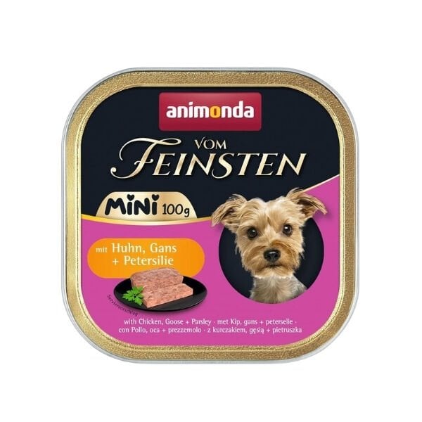 Animonda Vom Feinsten Tavuk ve Kaz Etli Mini Irk Yetişkin Köpek Konservesi 1 Adet 100 Gr - Konserve Köpek Maması