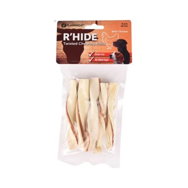 Flamingo Rhide Twisted Tavuklu Burgu Çubuk Köpek Ödül Maması 1 Adet 70 Gr - Köpek Ödül Maması