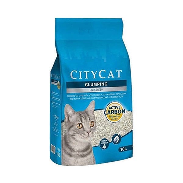 City Cat Aktif Karbonlu Topaklanan Kokusuz Kedi Kumu 1 Adet 10 Lt ürünü görseli