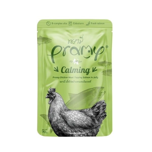 Pramy Jöle İçinde Somonlu ve Tavuklu Pouch Yetişkin Yaş Kedi Maması 1 Adet 70 Gr yaş konserve kedi maması