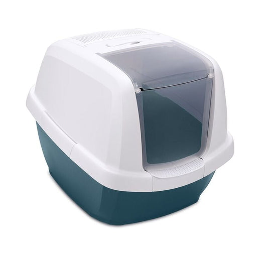 İmac Maddy Üstü Açılır Kapalı Kedi Tuvaleti Beyaz/Petrol Mavisi 65x47.5x47.5 Cm