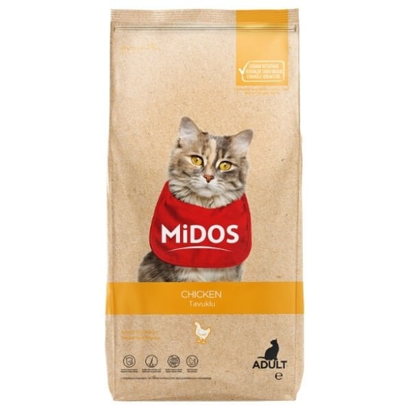 Midos Tavuklu Yetişkin Kedi Maması 15 Kg - Kuru Kedi Maması