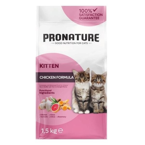 Pronature Kitten Tavuklu ve Pirinçli Yavru Kedi Maması 1.5 Kg - Kuru Kedi Maması
