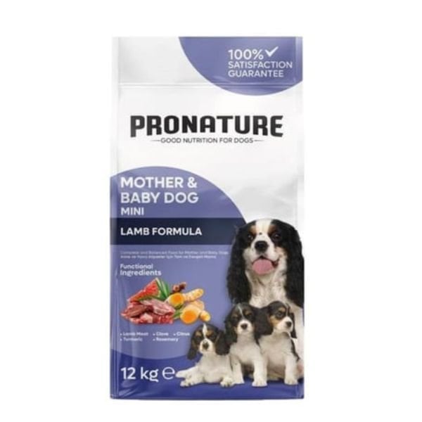 Pronature Mother & Baby Dog Kuzu Etli Anne ve Yavru Köpek Maması 12 Kg - Kuru Köpek Maması