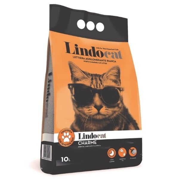 Lindocat Charme Amber Kokulu Kalın Taneli Kedi Kumu 1 Adet 10 Lt ürünü görseli