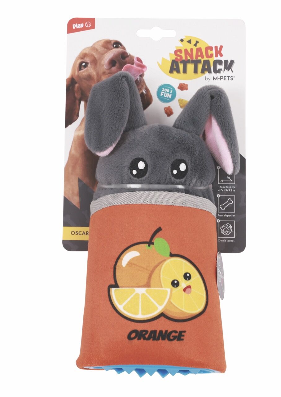 M-Pets Oscar Ödül Hazneli Peluş Köpek Oyuncağı 12x5x23.5 Cm
