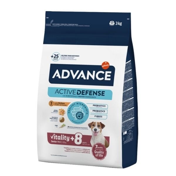 Advance Senior Mini Tavuklu Küçük Irk Yaşlı Köpek Maması 3 Kg - Kuru Köpek Maması
