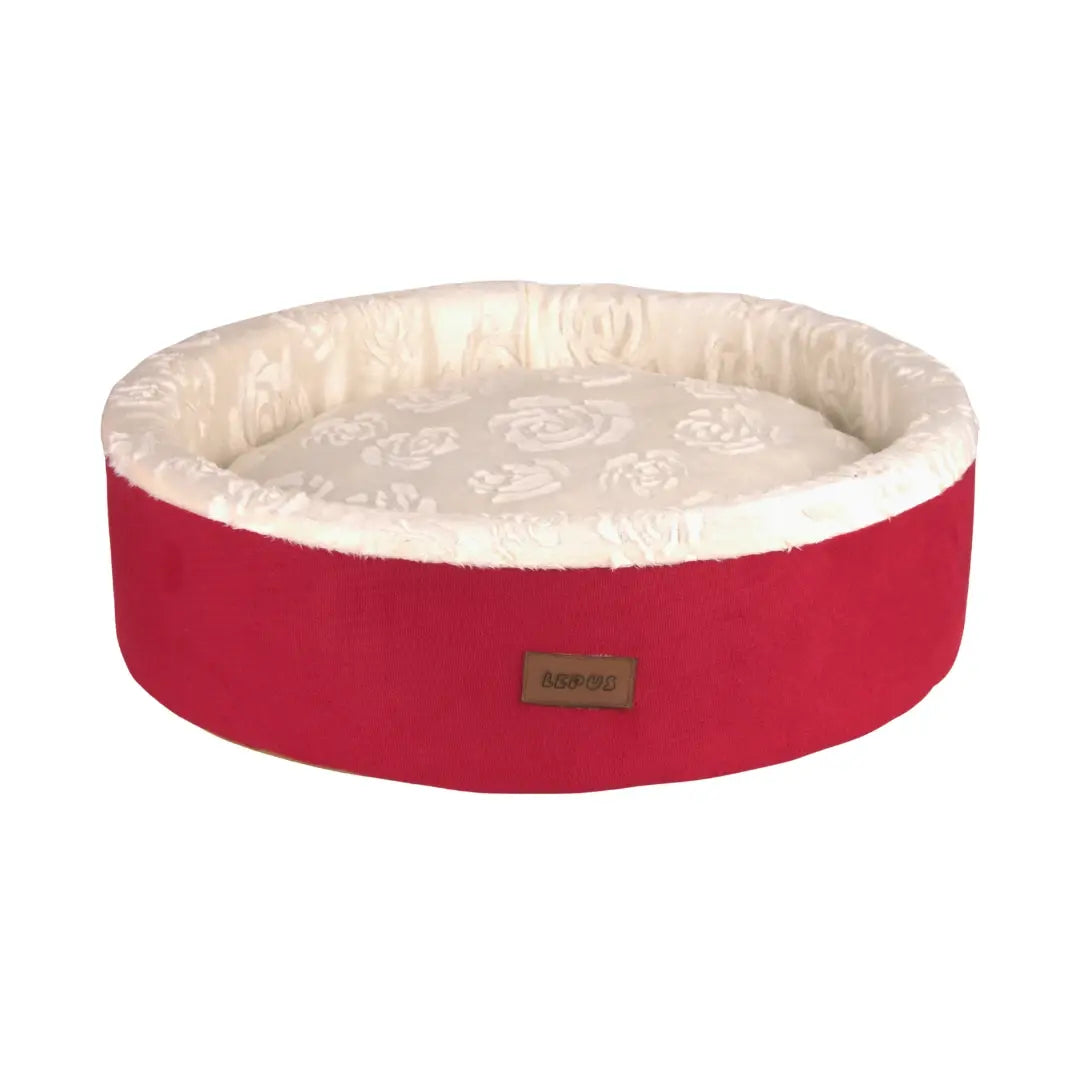Lepus Mia Donut Kedi ve Köpek Yatağı Bordo 50x50x17 Cm - Kedi Aksesuarı