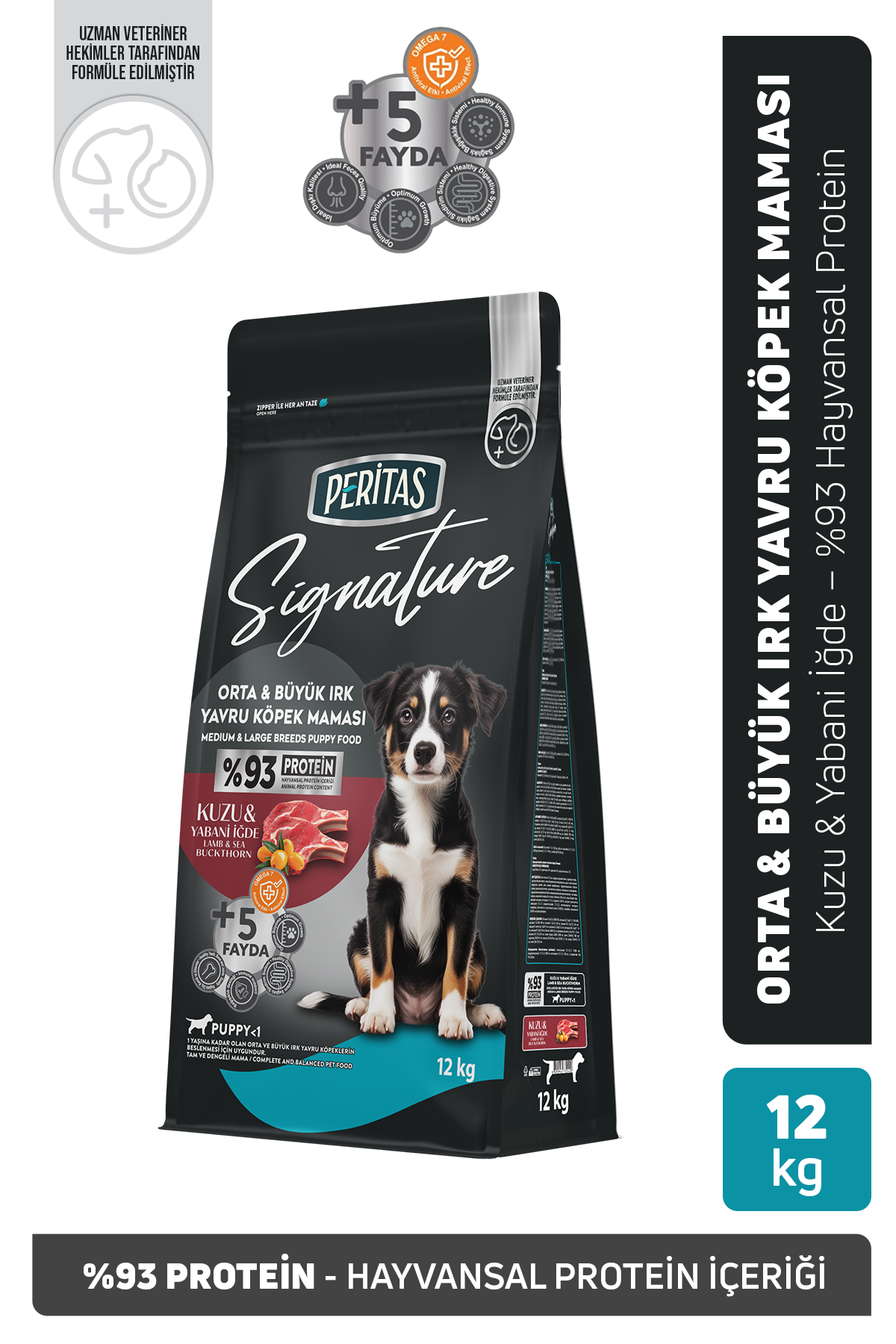 Signature Kuzulu Orta ve Büyük Irk Yavru Köpek Maması 12 Kg - Kuru Köpek Maması