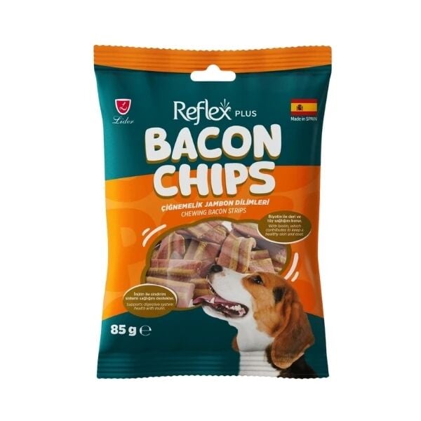 Reflex Plus Bacon Chips Çiğnemelik Jambon Dilimleri Köpek Ödül Maması 1 Adet 85 Gr - Köpek Ödül Maması