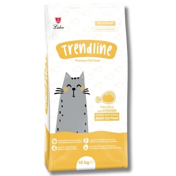 Trendline Adult Tavuklu Yetişkin Kedi Maması 10 Kg - Kuru Kedi Maması