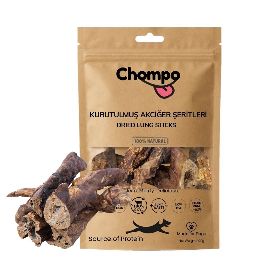 Chompo Kurutulmuş Ciğer Şeritleri Köpek Ödül Maması 100 Gr - Köpek Ödül Maması