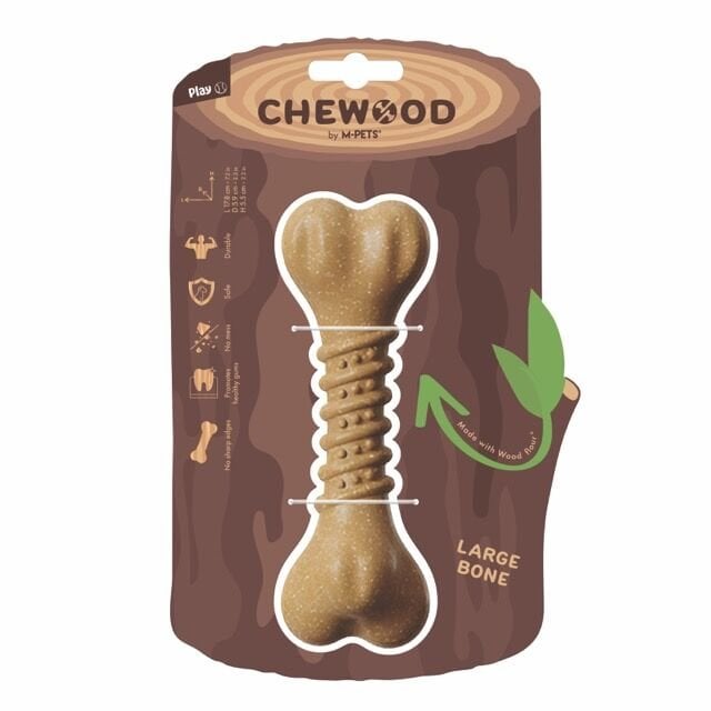 M-Pets Chewood Bone Kemik Köpek Oyuncağı 17.8x5.9x5.5 Cm Large Kahverengi
