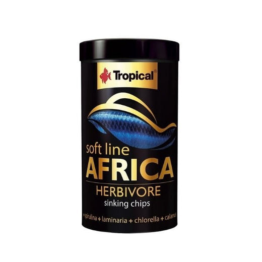 Tropical Softline Africa Herbivore Chips Otçul Afrika Balıkları için Yumuşak Taneli Balık Yemi Medium 130 Gr