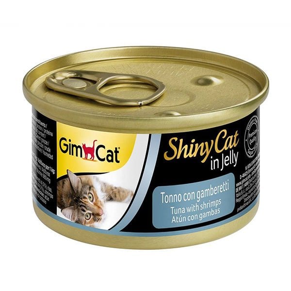 Gimcat Shinycat Tuna Balıklı Karidesli Konserve Kedi Maması 1 Adet 70 Gr yaş konserve kedi maması