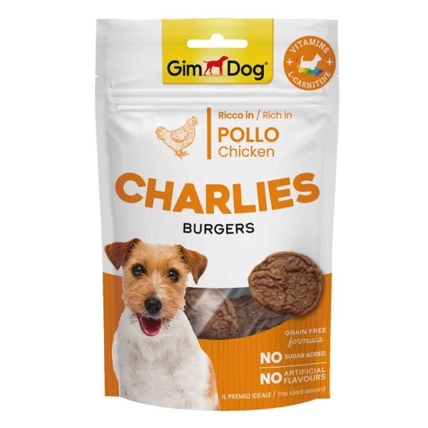 Gimdog Charlies Burger Tavuklu Tahılsız ve Şekersiz Köpek Ödül Maması 1 Adet 70 Gr - Köpek Ödül Maması