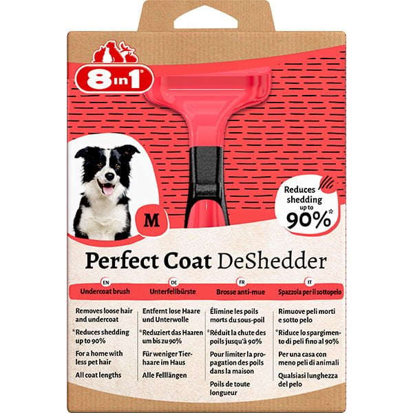 8in1 Perfect Coat Köpek Tüy Toplayıcı Tarak Medium - Köpek Bakım Ürünü