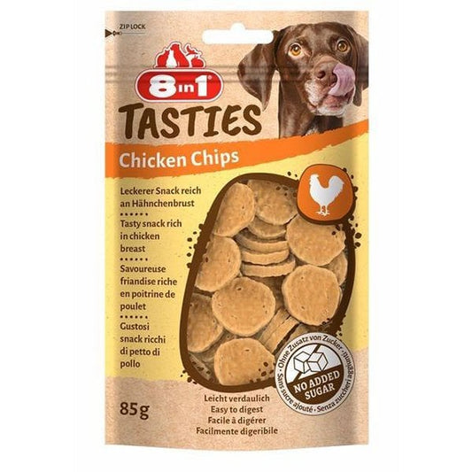 8in1 Tasties Chicken Chips Tavuklu Cips Köpek Ödül Maması 1 Adet 85 Gr - Köpek Ödül Maması
