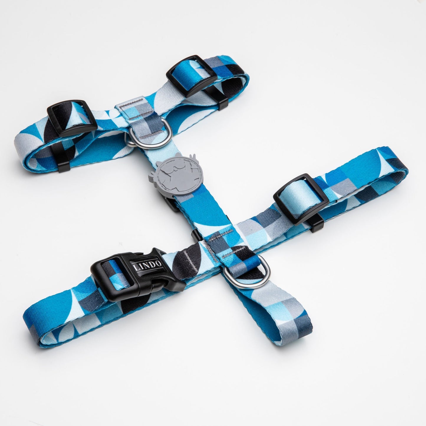 Lindo Dogs Breeze H Tipi Köpek Göğüs Tasması Mavi Beden Small - Köpek Tasması