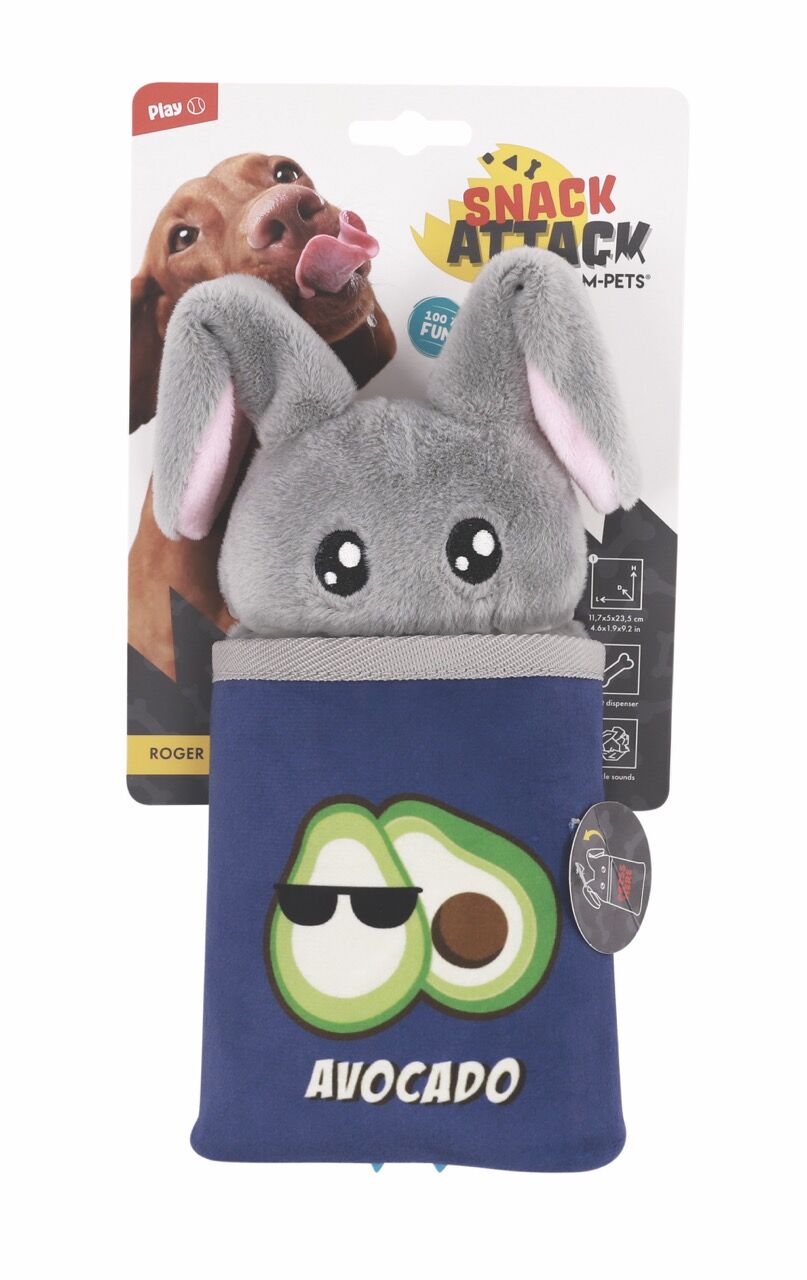 M-Pets Roger Snack Attack Ödül Hazneli Peluş Köpek Oyuncağı 11.7x5x23.5 Cm
