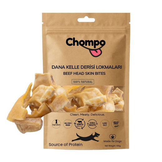 Chompo Kurutulmuş Dana Kelle Derisi Köpek Ödül Maması 100 Gr