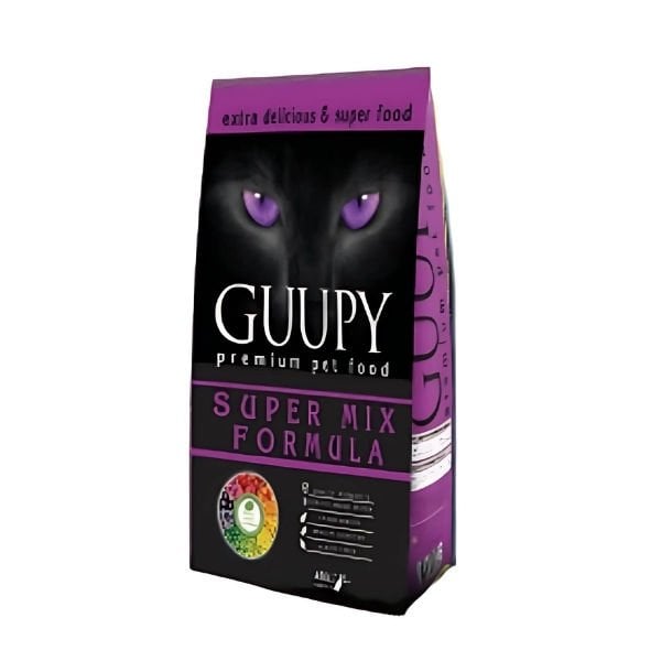 Guupy Premium Super Mix Formula Yetişkin Kedi Maması 1 Kg - Kuru Kedi Maması