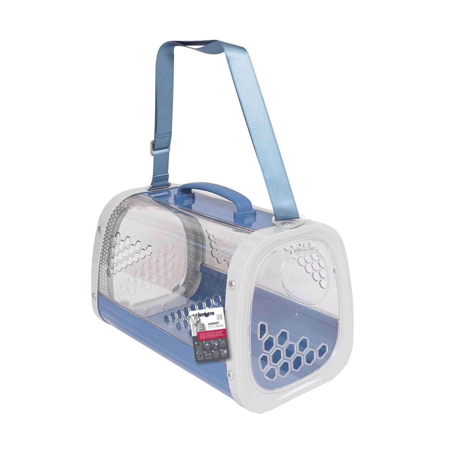 M-Pets Honey Kedi ve Küçük Irk Köpekler için Taşıma Çantası 59.1x38.1x35.4 Cm Mavi - Kedi Aksesuarı