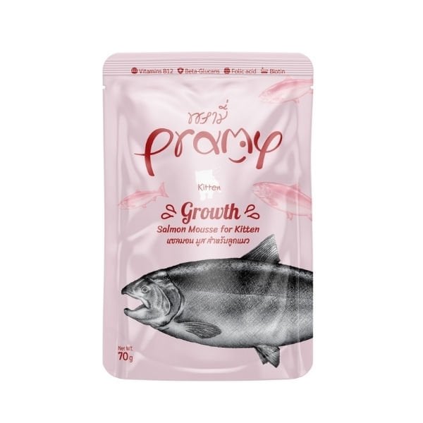 Pramy Mousse Somonlu Pouch Yavru Yaş Kedi Maması 1 Adet 70 Gr yaş konserve kedi maması