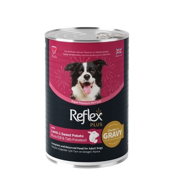 Reflex Plus Sos İçinde Kuzu Etli ve Tatlı Patatesli Yetişkin Konserve Köpek Maması 1 Adet 400 Gr - Konserve Köpek Maması